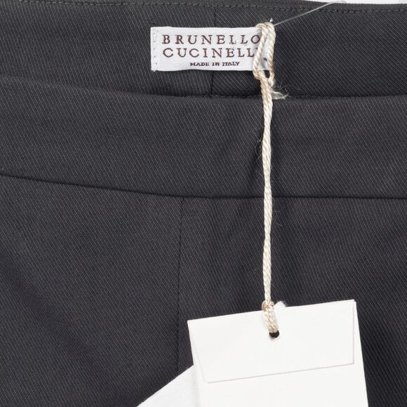 Brunello Cucinelli AW/15 Dark Grey Cotton-Twill Leggings - Picture 7 of 12